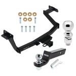 For 2022-2024 Hyundai Santa Cruz Trailer Hitch Tow PKG w/ Starter Kit Ball Mount w/ 2" Drop & 2" Ball + 2-5/16" Ball By Draw-Tite