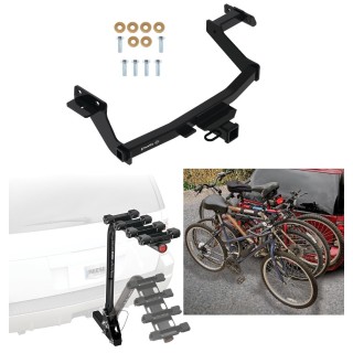 Trailer Hitch w 4 Bike Rack For 22 24 Hyundai Santa Cruz All