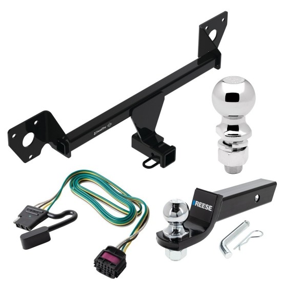 For 2020-2023 Buick Encore GX Trailer Hitch Tow PKG w/ 4-Flat Wiring + Starter Kit Ball Mount w/ 2" Drop & 2" Ball + 2-5/16" Ball (For Essence w/Active Towplug Models) By Draw-Tite