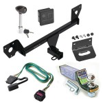 For 2020-2023 Buick Encore GX Trailer Hitch Tow PKG w/ 4-Flat Wiring + Starter Kit Ball Mount w/ 2" Drop & 1-7/8" Ball + Wiring Bracket + Hitch Lock + Hitch Cover (For Essence w/Active Towplug Models) By Draw-Tite