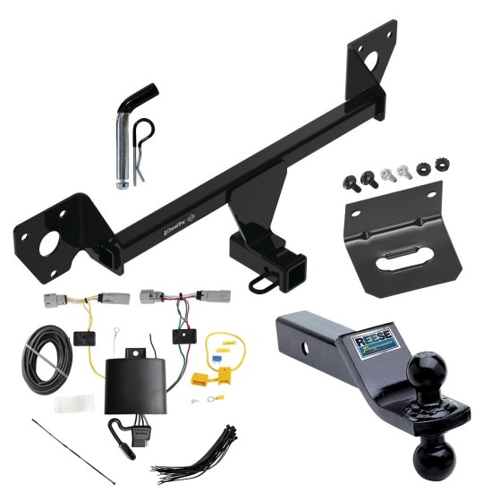 For 2021-2023 Chevrolet Trailblazer Trailer Hitch Tow PKG w/ 4-Flat Wiring Harness + Dual Ball Ball Mount 1-7/8" & 2" Trailer Balls + Pin/Clip + Wiring Bracket (Excludes: w/LED Taillights Models) By Draw-Tite