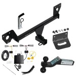 For 2021-2023 Chevrolet Trailblazer Trailer Hitch Tow PKG w/ 4-Flat Wiring Harness + Dual Ball Ball Mount 2" & 2-5/16" Trailer Balls + Pin/Clip +  Wiring Bracket (Excludes: w/LED Taillights Models) By Draw-Tite