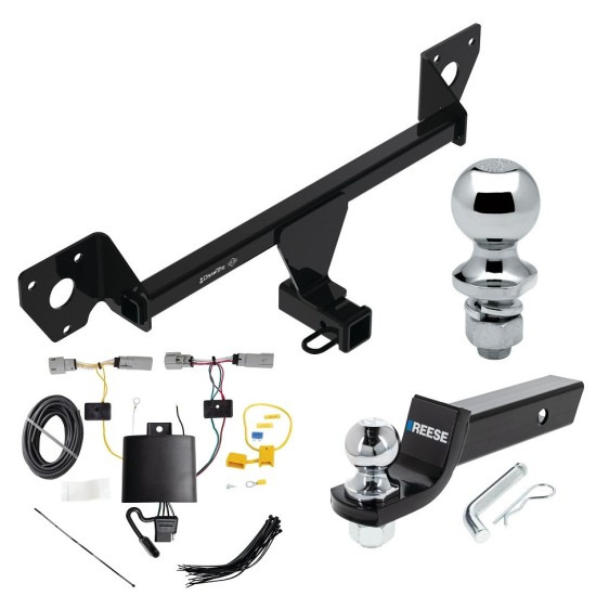 For 2021-2023 Chevrolet Trailblazer Trailer Hitch Tow PKG w/ 4-Flat Wiring + Starter Kit Ball Mount w/ 2" Drop & 2" Ball + 1-7/8" Ball (Excludes: w/LED Taillights Models) By Draw-Tite