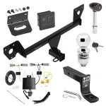 For 2021-2023 Chevrolet Trailblazer Trailer Hitch Tow PKG w/ 4-Flat Wiring + Ball Mount w/ 4" Drop + 2" Ball + Wiring Bracket + Hitch Lock + Hitch Cover (Excludes: w/LED Taillights Models) By Draw-Tite