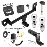 For 2021-2023 Chevrolet Trailblazer Trailer Hitch Tow PKG w/ 4-Flat Wiring + Ball Mount w/ 4" Drop + 2" Ball + 2-5/16" Ball + Wiring Bracket + Hitch Lock + Hitch Cover (Excludes: w/LED Taillights Models) By Draw-Tite