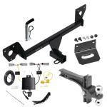 For 2021-2023 Chevrolet Trailblazer Trailer Hitch Tow PKG w/ 4-Flat Wiring Harness + Dual Adjustable Drop Rise Ball Ball Mount 2" & 2-5/16" Trailer Balls + Pin/Clip + Wiring Bracket (Excludes: w/LED Taillights Models) By Draw-Tite