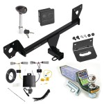 For 2021-2023 Chevrolet Trailblazer Trailer Hitch Tow PKG w/ 4-Flat Wiring + Starter Kit Ball Mount w/ 2" Drop & 1-7/8" Ball + Wiring Bracket + Hitch Lock + Hitch Cover (Excludes: w/LED Taillights Models) By Draw-Tite