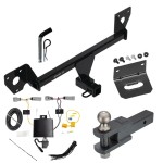 For 2021-2023 Chevrolet Trailblazer Trailer Hitch Tow PKG w/ 4-Flat Wiring Harness + Clevis Hitch Ball Mount w/ 2" Ball + Pin/Clip + Wiring Bracket (Excludes: w/LED Taillights Models) By Draw-Tite