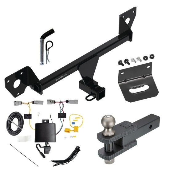 For 2021-2023 Chevrolet Trailblazer Trailer Hitch Tow PKG w/ 4-Flat Wiring Harness + Clevis Hitch Ball Mount w/ 2" Ball + Pin/Clip + Wiring Bracket (Excludes: w/LED Taillights Models) By Draw-Tite