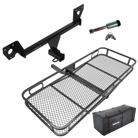 For 2021-2023 Chevrolet Trailblazer Trailer Hitch Tow PKG w/ 60" x 24" Cargo Carrier + Cargo Bag + Hitch Lock (Excludes: w/LED Taillights Models) By Draw-Tite