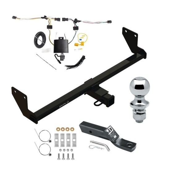 Trailer Tow Hitch For 21-24 KIA Seltos Class 3 2" Receiver Complete Package w/ Wiring and 1-7/8" Ball