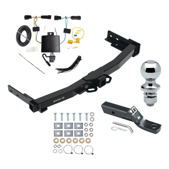 Trailer Tow Hitch For 22-24 Jeep Grand Cherokee 21-24 Grand Cherokee L Class 4 2" Receiver Complete Package w/ Wiring and 1-7/8" Ball