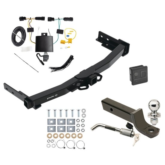 Trailer Tow Hitch For 22-24 Jeep Grand Cherokee 21-24 Grand Cherokee L Deluxe Package Wiring 2" Ball Mount and Lock