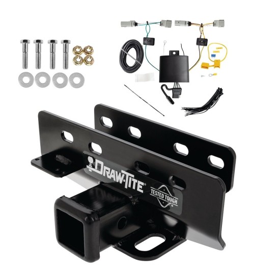 Trailer Tow Hitch For 21-24 Ford Bronco Except w/LED Taillights or w/OEM Hitch w/ Plug & Play Wiring Kit Class 3 2" Receiver Draw-Tite