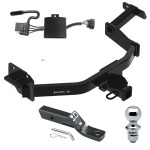 Trailer Tow Hitch For 21-23 Hyundai Santa Fe Complete Package w/ Wiring Harness Kit and 1-7/8" Ball