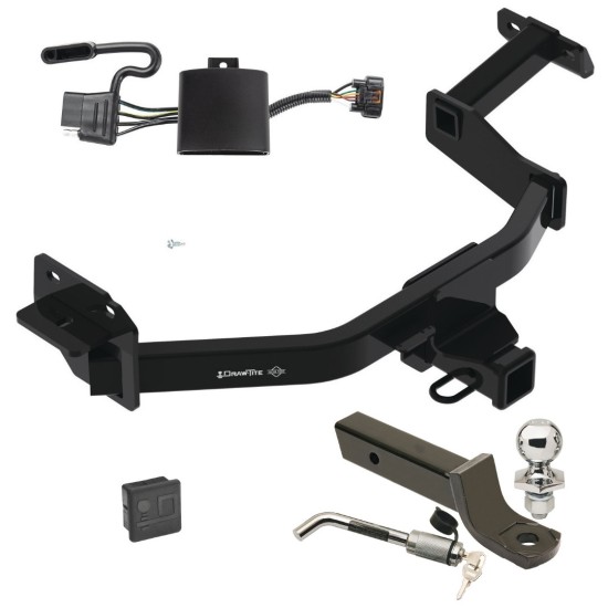 Trailer Tow Hitch For 21-23 Hyundai Santa Fe Deluxe Package Wiring 2" Ball Mount and Lock