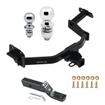 Trailer Tow Hitch For 21-23 Hyundai Santa Fe KIA Sorento 2" Receiver Class 3 w/ 1-7/8" and 2" Ball