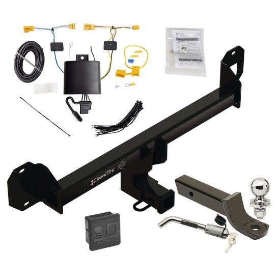 Trailer Tow Hitch For 16-22 Mercedes GLC300 All Styles Deluxe Package Wiring 2" Ball Mount and Lock