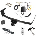 Trailer Tow Hitch For 2022 Lexus NX250 NX350 NX350h NX450h+ Deluxe Package Plug & Play Wiring 2" Ball and Lock