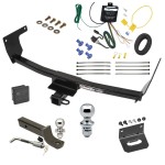 Ultimate Tow Package For 21-24 Lexus NX250 NX350 NX350h NX450h+ Trailer Hitch w/ Wiring 2" Drop Mount Dual 2" and 1-7/8" Ball Lock Bracket Cover 2" Receiver