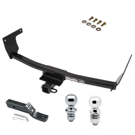 Trailer Tow Hitch For 19-24 Toyota RAV4 21-24 Lexus NX250 NX350 NX350h NX450h+ 2" Receiver w/ 1-7/8" and 2" Ball