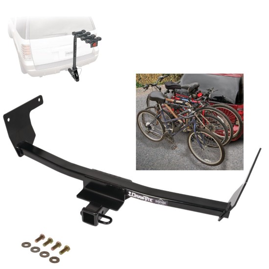 Trailer Hitch w/ 4 Bike Rack For 19-23 Toyota RAV4 21-24 Lexus NX250 NX350 NX350h NX450h Approved for Recreational & Offroad Use Carrier for Adult Woman or Child Bicycles Foldable