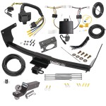 Trailer Hitch Tow Package w/ 7-Way RV Plug & Play Wiring For 2022 Lexus NX250 NX350 NX350h NX450h+ w/ 2" Drop Mount 2" Ball Class 3 2" Receiver All Models