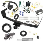 Trailer Hitch Tow Package w/ 7-Way RV Wiring For 21-24 Lexus NX250 NX350 NX350h NX450h+ w/ 2" Drop Mount 2" Ball Class 3 2" Receiver All Models