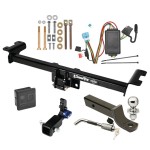 Trailer Tow Hitch For 10-12 Acura RDX Hidden Removable 2" Receiver Deluxe Package Wiring 2" Ball Mount and Lock