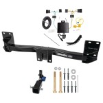 Trailer Tow Hitch For 15-18 BMW X5 Except M Sport Package Hidden Removable 2" Receiver w/ Plug & Play Wiring Kit Class 3 Draw-Tite