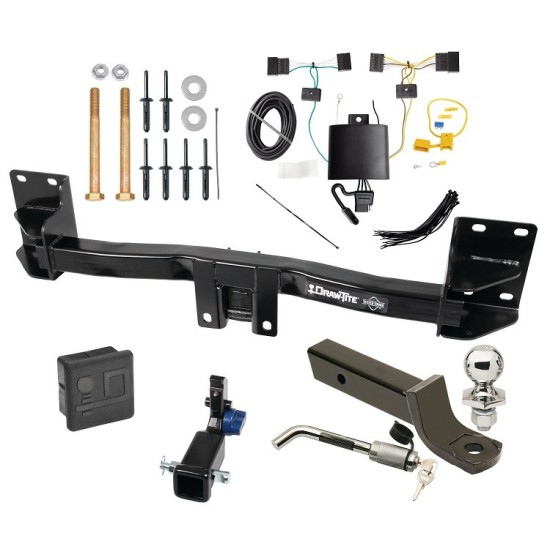 Trailer Tow Hitch For 15-18 BMW X5 Except M Sport Package Hidden Removable 2" Receiver Deluxe Package Wiring 2" Ball Mount and Lock