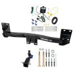 Trailer Tow Hitch For 07-14 BMW X5 Except M Sport Package Hidden Removable 2" Receiver w/ Wiring Kit Class 3 Draw-Tite