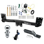 Trailer Tow Hitch For 07-14 BMW X5 Except M Sport Package Hidden Removable 2" Receiver Complete Package w/ Wiring and 1-7/8" Ball