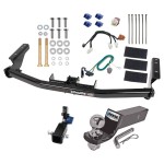 Trailer Tow Hitch For 14-20 Infiniti QX60 13-20 Nissan Pathfinder Hidden Removable 2" Receiver Complete Package w/ Wiring and 2" Ball