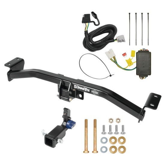 Trailer Tow Hitch For 16-22 Lexus RX350 RX450h Hidden Removable 2" Receiver w/ Plug & Play Wiring Kit Class 3 Draw-Tite