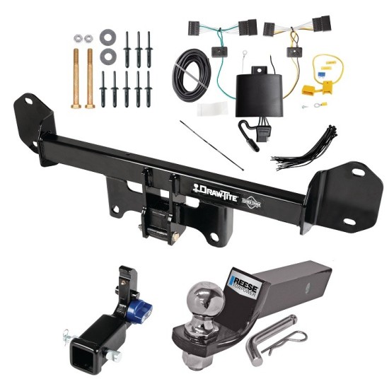 Trailer Tow Hitch For 18-21 BMW X3 Hidden Removable 2" Receiver Complete Package w/ Wiring and 2" Ball