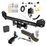 Trailer Tow Hitch For 18-21 BMW X3 Hidden Removable 2" Receiver Deluxe Package Wiring 2" Ball Mount and Lock