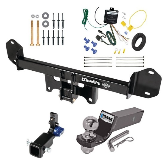 Trailer Tow Hitch For 11-23 BMW X3 Hidden Removable 2" Receiver Complete Package w/ Wiring and 2" Ball