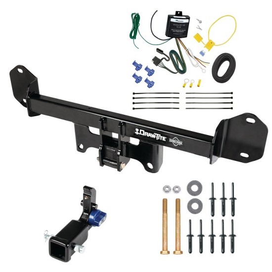 Trailer Tow Hitch For 11-23 BMW X3 Hidden Removable 2" Receiver w/ Wiring Kit Class 3 Draw-Tite