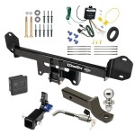 Trailer Tow Hitch For 11-23 BMW X3 Hidden Removable 2" Receiver Deluxe Package Wiring 2" Ball Mount and Lock