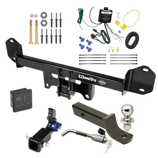 Trailer Tow Hitch For 11-23 BMW X3 Hidden Removable 2" Receiver Deluxe Package Wiring 2" Ball Mount and Lock