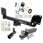 Trailer Tow Hitch For 19-25 BMW X5 Except M Sport Package Hidden Removable 2" Receiver Complete Package w/ Wiring and 2" Ball