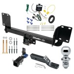 Trailer Tow Hitch For 19-25 BMW X5 Except M Sport Package Hidden Removable 2" Receiver Complete Package w/ Wiring and 1-7/8" Ball