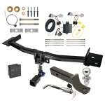 Trailer Tow Hitch For 20-24 Ford Explorer Hidden Removable 2" Receiver Deluxe Package Wiring 2" Ball Mount and Lock