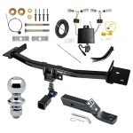 Trailer Tow Hitch For 20-24 Lincoln Aviator Hidden Removable 2" Receiver Complete Package w/ Wiring and 1-7/8" Ball