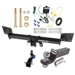 Trailer Tow Hitch For 18-24 Audi Q5 18-23 SQ5 Hidden Removable 2" Receiver Complete Package w/ Wiring and 2" Ball