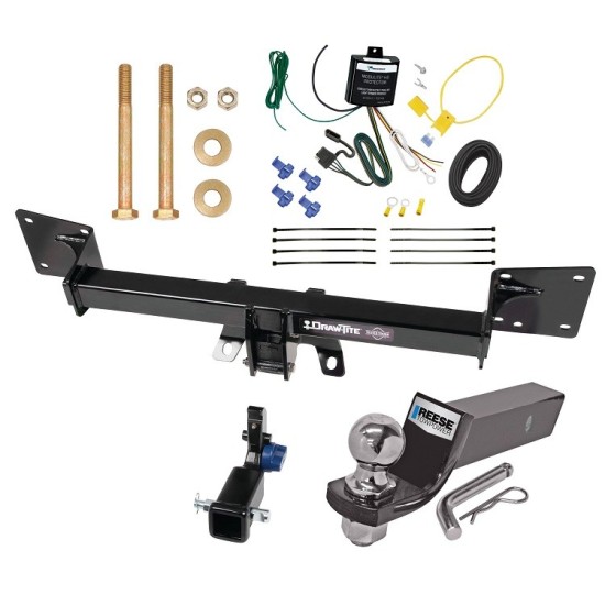 Trailer Tow Hitch For 18-24 Audi Q5 18-23 SQ5 Hidden Removable 2" Receiver Complete Package w/ Wiring and 2" Ball