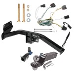 Trailer Tow Hitch For 11-13 Jeep Grand Cherokee Hidden Removable 2" Receiver Complete Package w/ Wiring and 2" Ball