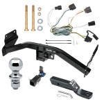 Trailer Tow Hitch For 11-13 Jeep Grand Cherokee Hidden Removable 2" Receiver Complete Package w/ Wiring and 1-7/8" Ball