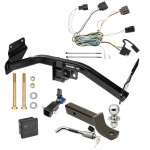 Trailer Tow Hitch For 11-13 Jeep Grand Cherokee Hidden Removable 2" Receiver Deluxe Package Wiring 2" Ball Mount and Lock